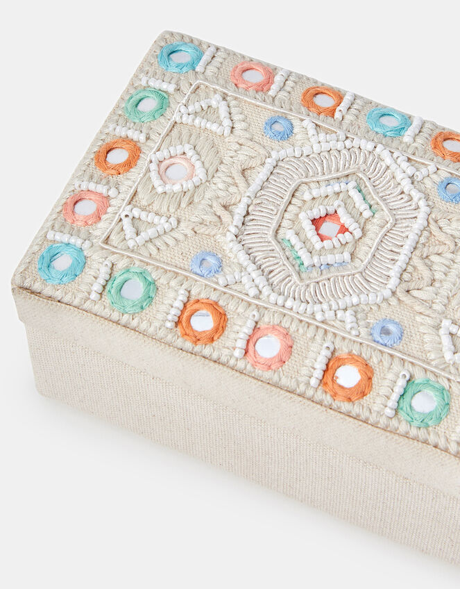 Mirror & Bead Embellished Jewellery Box, , large