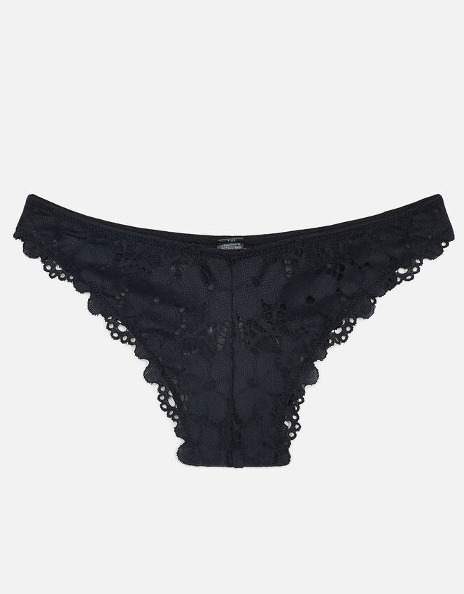 Floral Lace Brazilian , Black (BLACK), large