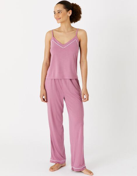 Jersey Vest Piping Pyjama Set Pink, Pink (PINK), large