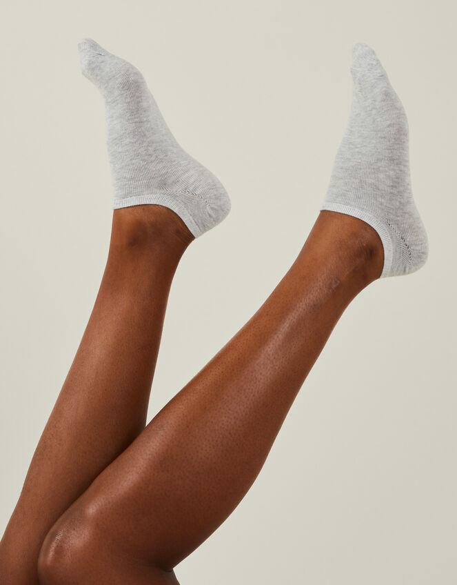 3-Pack Trainer Socks, Grey (GREY), large