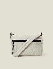 Floral Quilted Camera Bag, Cream (CREAM), large