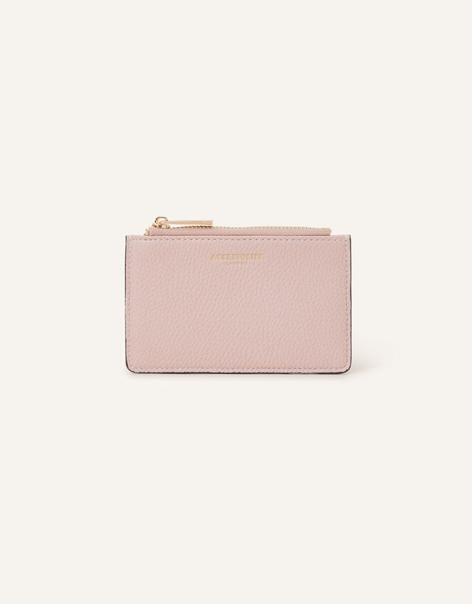Zip Card Holder , Nude (NUDE), large