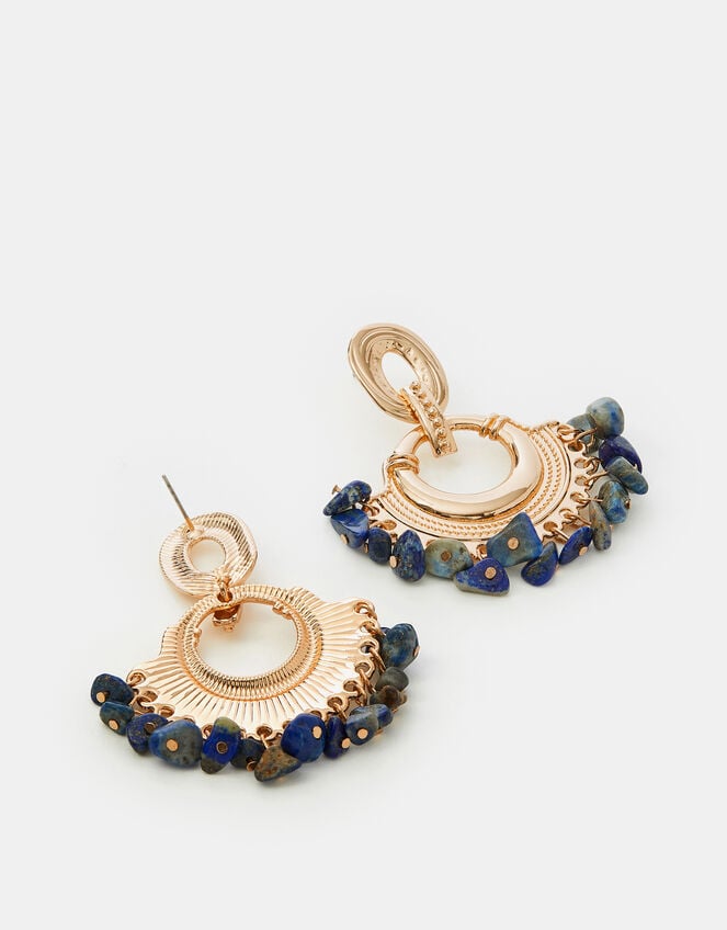 Doorknocker Fan Drop Earrings, , large