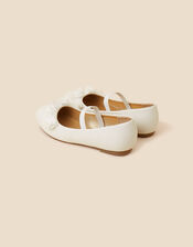 Flower Ballerina Flats, Ivory (IVORY), large