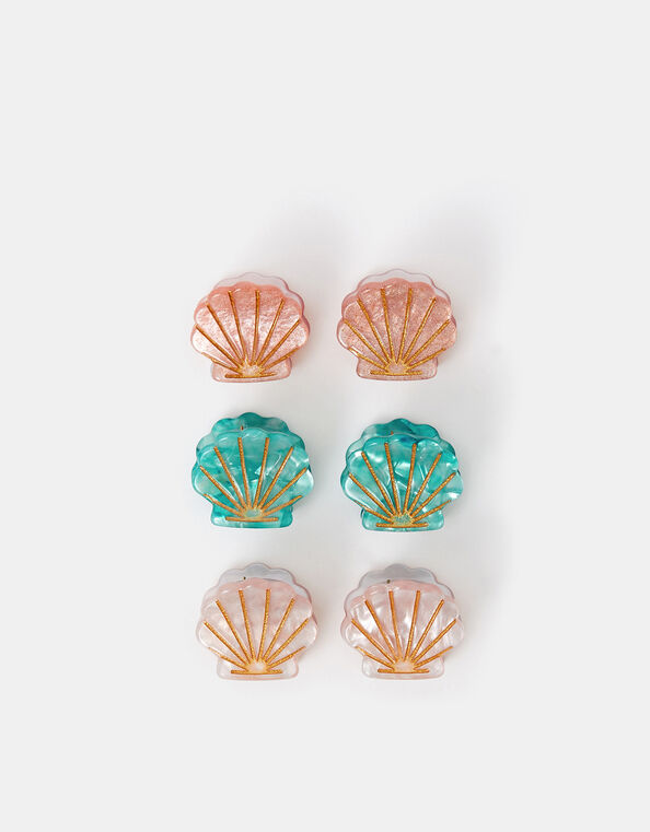 6-Pack Mini Shell Claw Clips, , large