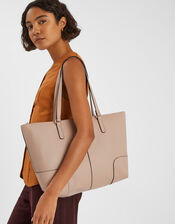 Plain Tote Bag, Brown (MOCHA), large