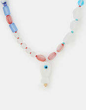 Frosted Fish Beaded Necklace, , large