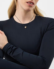 Heart Pendant Cord Necklace, , large