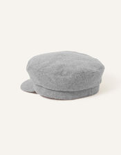 Soft Textured Baker Boy Hat, Grey (GREY), large