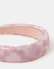 Girls Embellished Floral Headband, , large