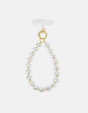 Pearl Heart Wrist Phone Strap, , large