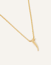 14ct Gold-Plated Arabic Initial Pendant Necklace - A (Alif), , large