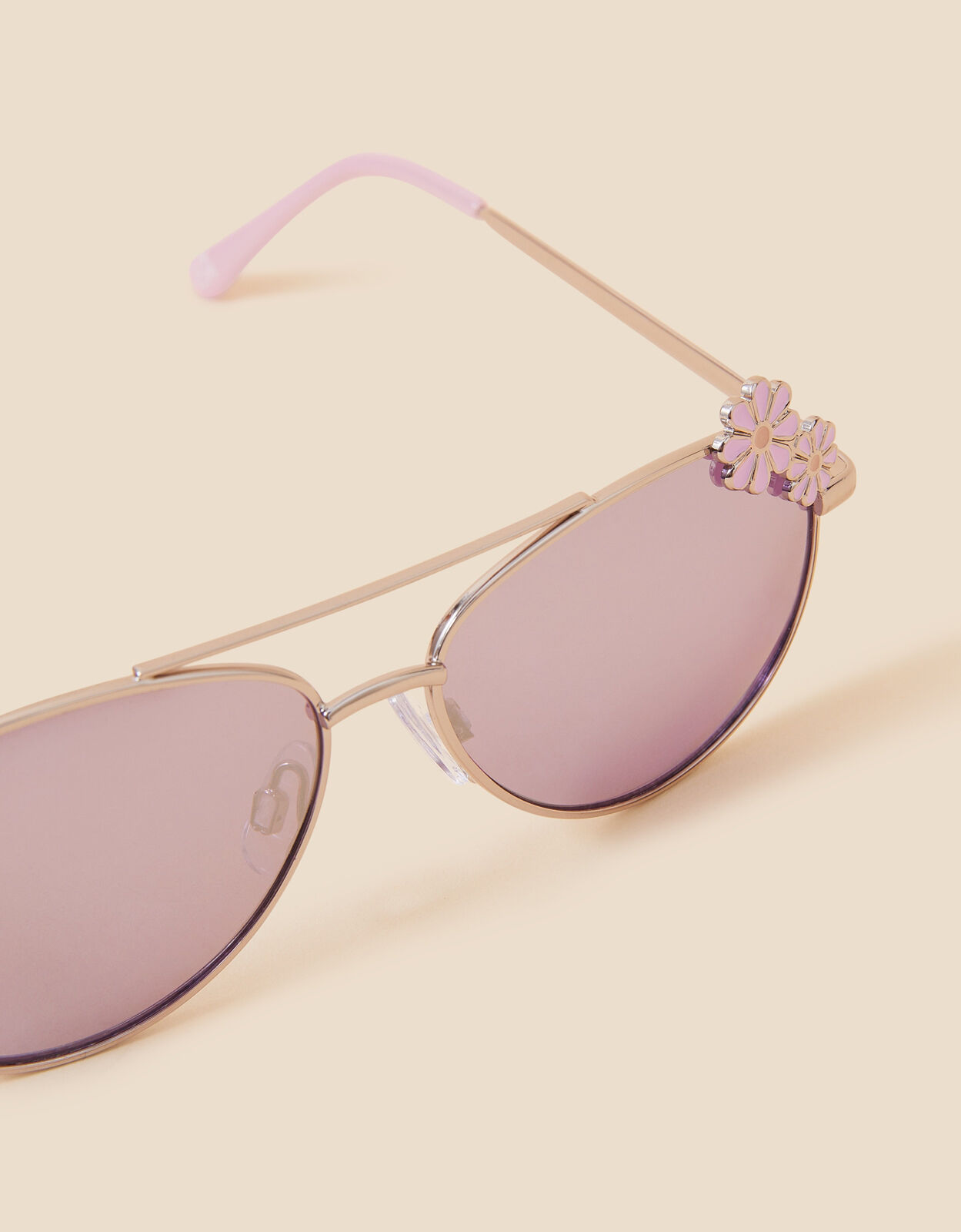 Girls Flower Aviator Sunglasses with Recycled Metal