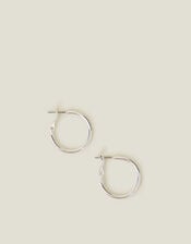 Small Simple Hoops, Silver (SILVER), large