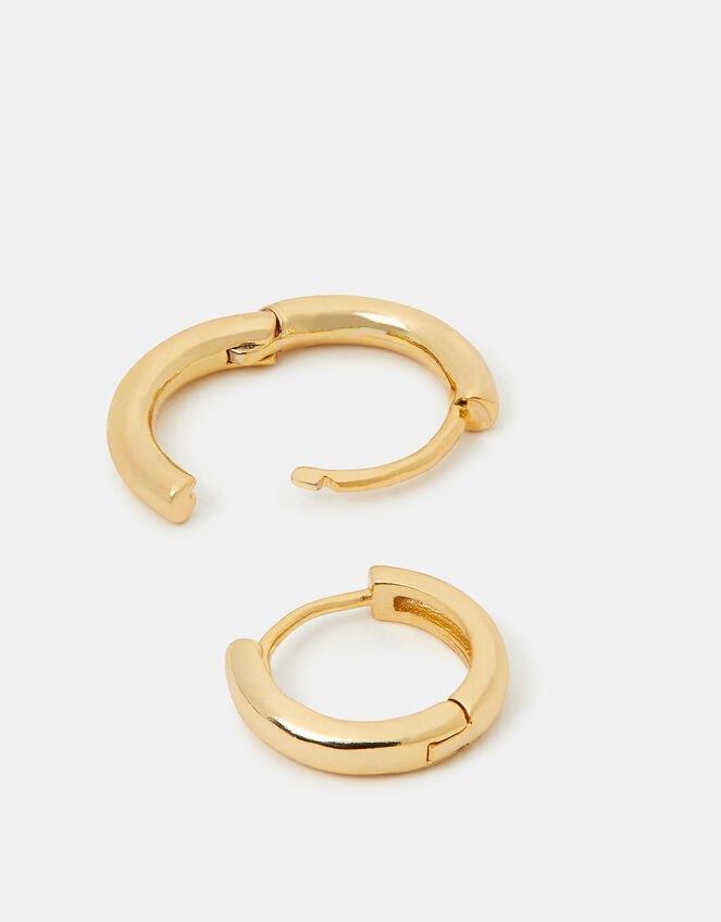 2-Pack 14ct Gold-Plated Hoop Earrings, , large