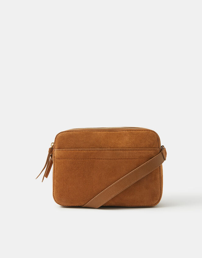 Small Suede Crossbody Bag, , large