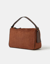 Faux Suede Handheld Bag, , large