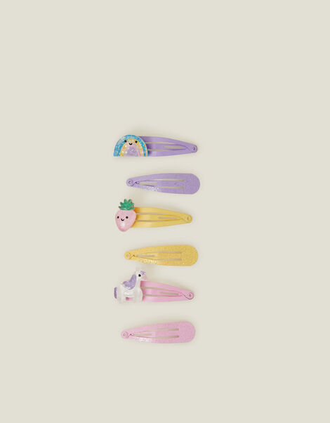 6-Pack Girls Spring Garden Hair Clips, , large