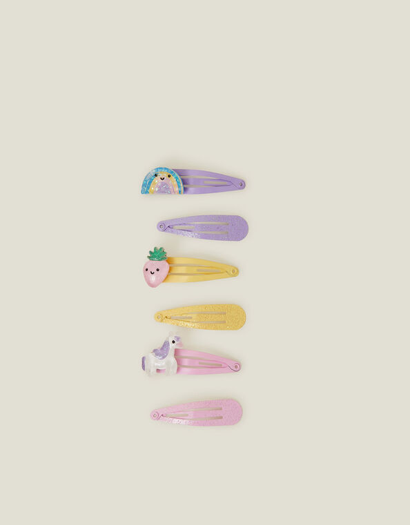 6-Pack Girls Spring Garden Hair Clips, , large