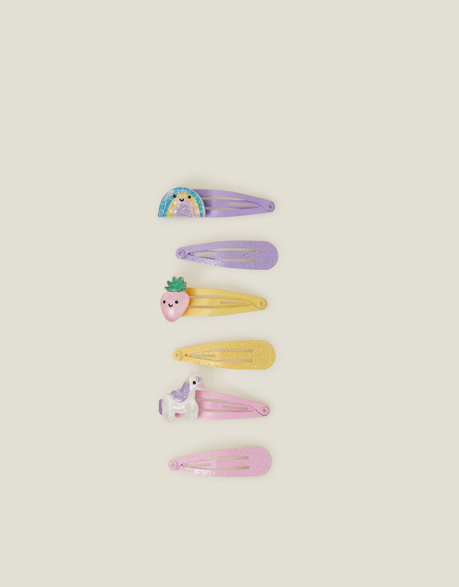 6-Pack Girls Spring Garden Hair Clips, , large