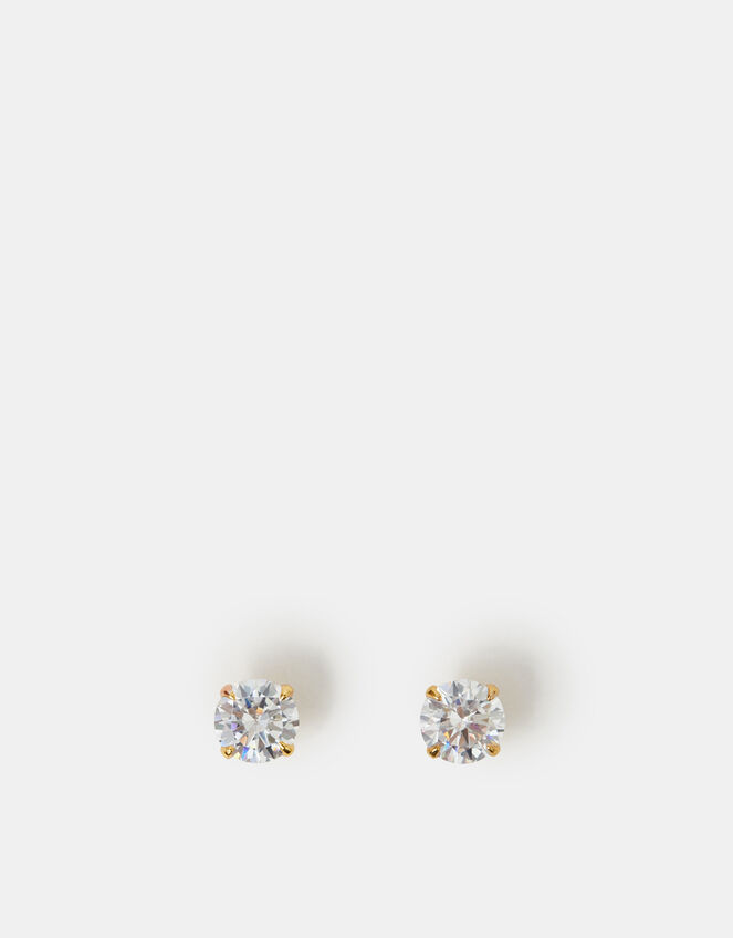 14ct Gold-Plated Simple Studs, , large