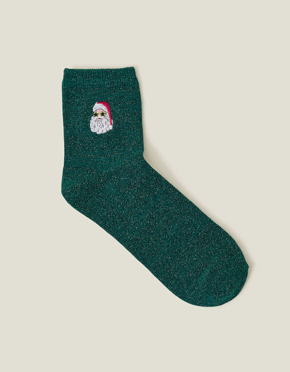 Sparkly Santa Socks, , large