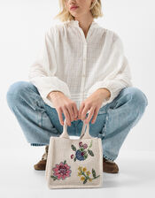 Mini Floral Embellished Handbag, , large