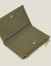 Fold-Over Faux Leather Purse, Green (KHAKI), large