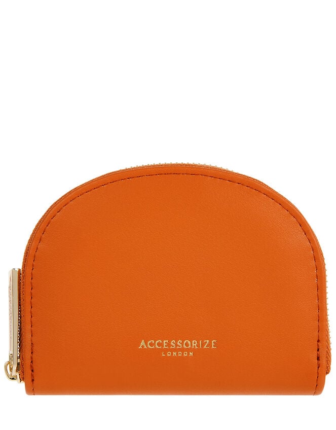 Crescent Coin Purse, Orange (CORAL), large