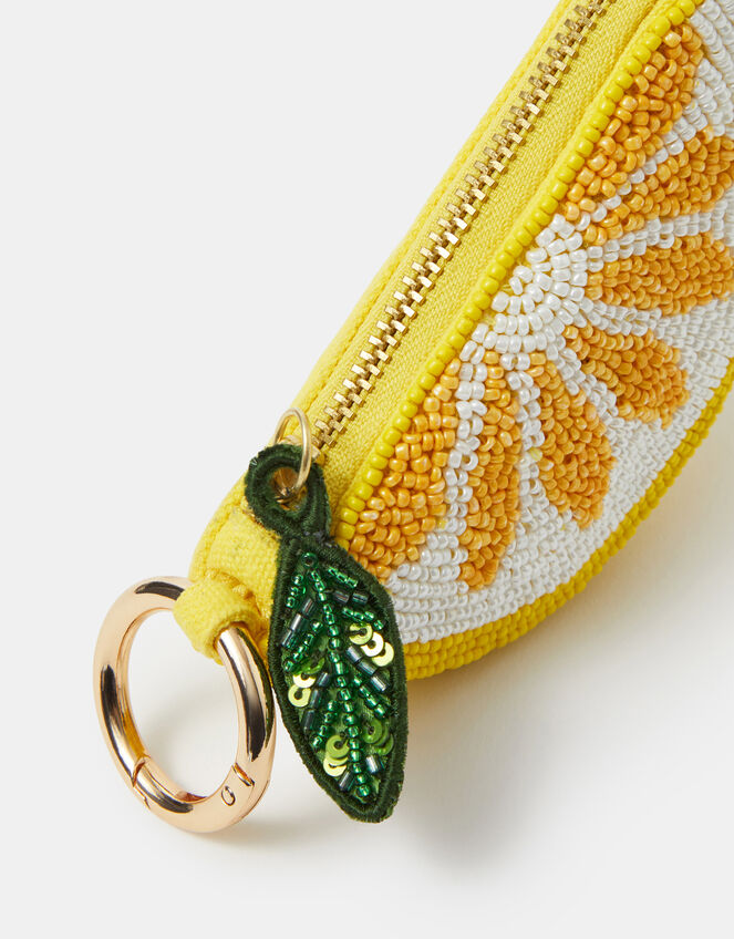 Beaded Lemon Purse Bag Charm, , large