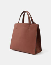 Izzie Scarf Handle Handbag, Tan (TAN), large