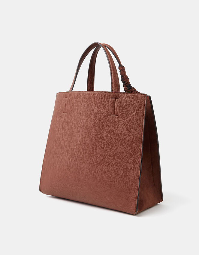 Izzie Scarf Handle Handbag, Tan (TAN), large