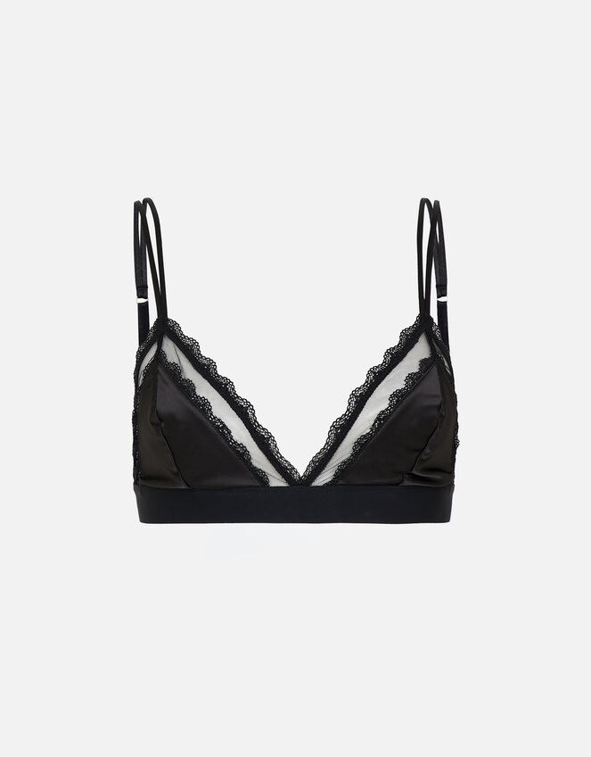 Satin Bralet , Black (BLACK), large