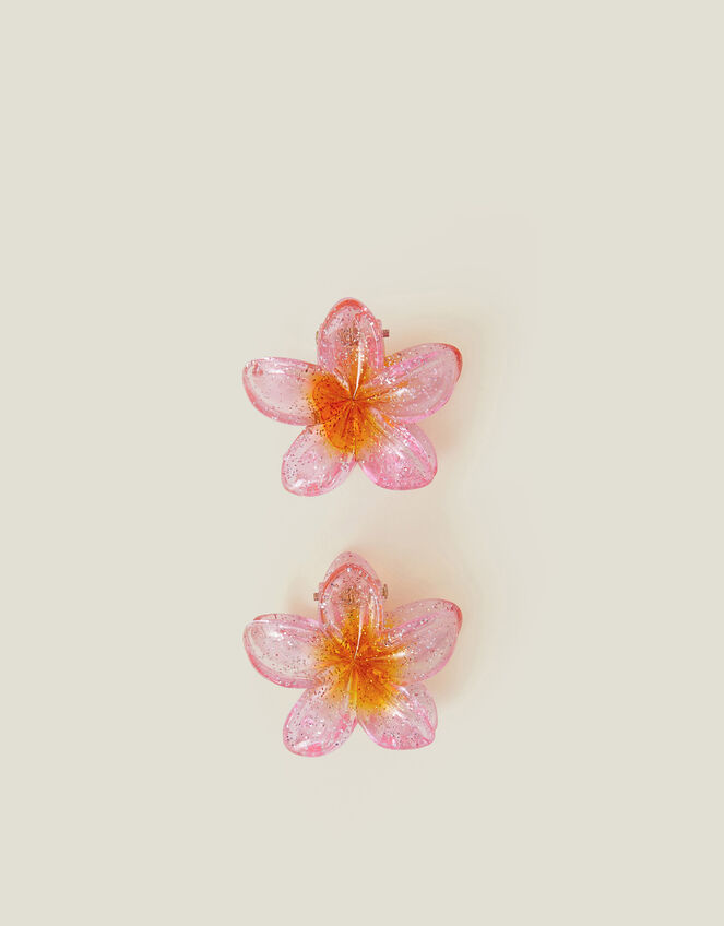 2-Pack Mini Tropical Flower Claw Clips, , large