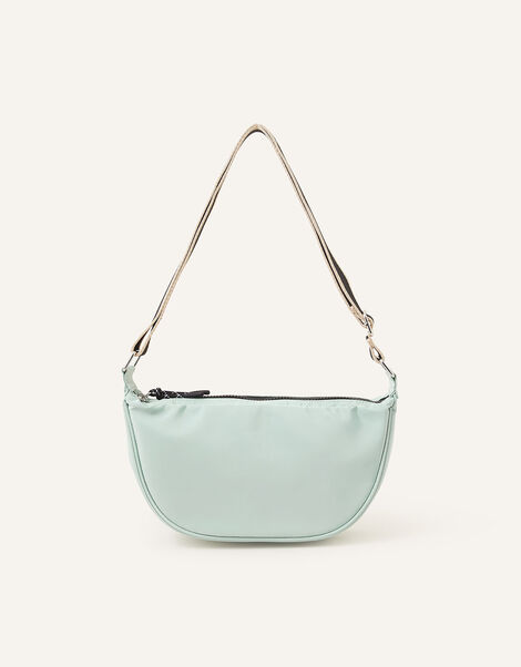 Sling Cross-Body Bag with Recycled Nylon, Green (LIGHT GREEN), large