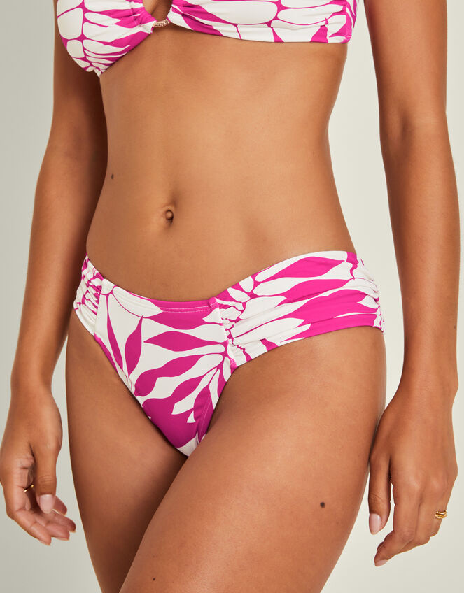Palm Print Bikini Bottom, Pink (PINK), large
