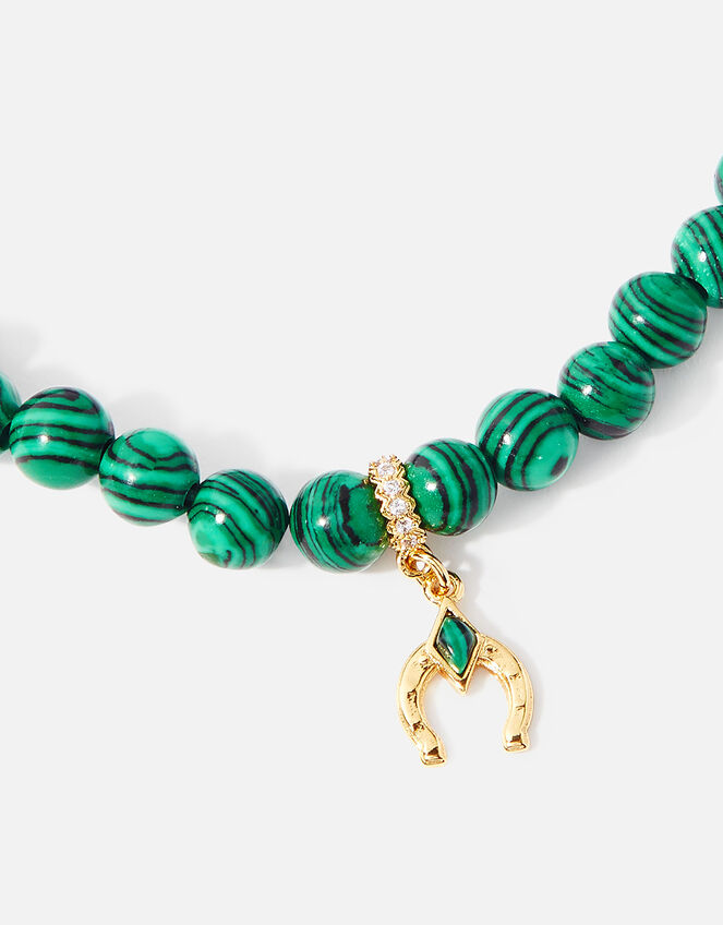 GoldPlated Power Stone Malachite Bracelet Z for Accessorize