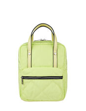Mini Emmy Vegan Quilted Backpack, Green (LIME), large