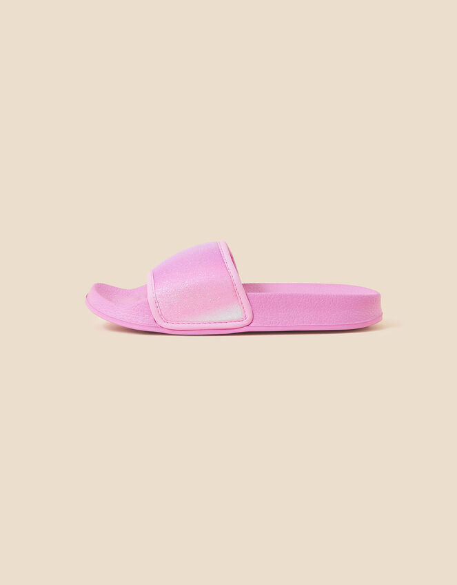 Kids Glitter Ombre Sliders, Pink (PINK), large