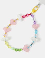 Heart Beaded Wrist Phone Strap, , large