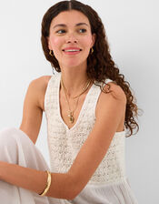 Sleeveless Crochet Jumpsuit, Cream (CREAM), large