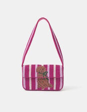 Accessorize x Good Manners Beaded Dog Stripe Bag, , large