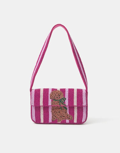 Accessorize x Good Manners Beaded Dog Stripe Bag, , large