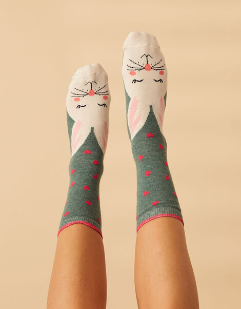 Rabbit Face Socks, , large