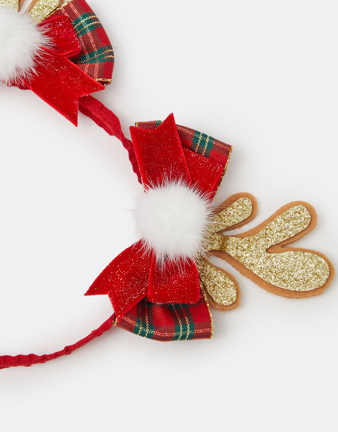 Girls Reindeer Christmas Headband, , large