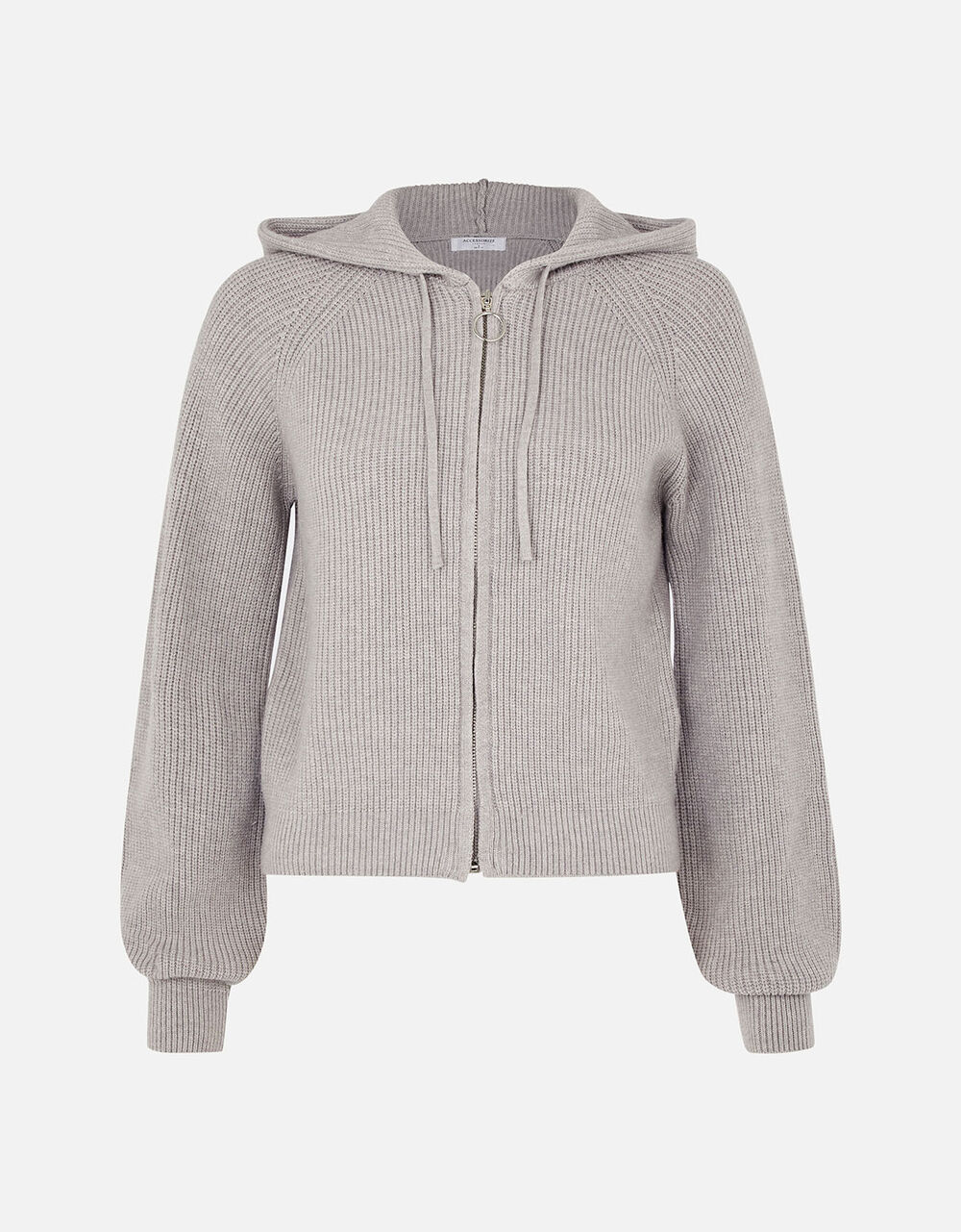 Ribbed Knit Lounge Hoody Grey Hoodies Accessorize UK