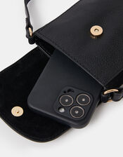 Leather Stud Phone Bag, , large
