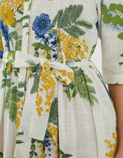 Floral Print Maxi Shirt Dress, Multi (PASTEL MULTI), large