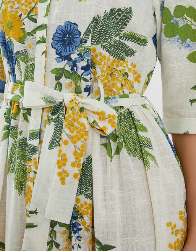 Floral Print Maxi Shirt Dress, Multi (PASTEL MULTI), large