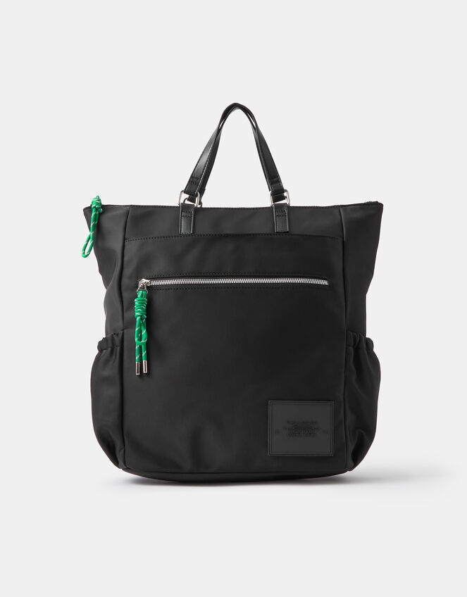 Olivia Top Handle Nylon Laptop Backpack, Black (BLACK), large